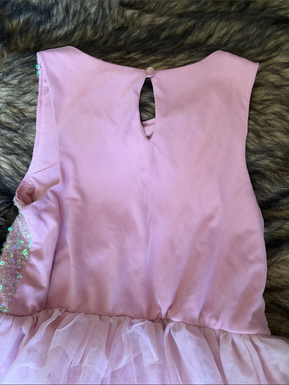 Pink & Violet - Sparkling Pink Sequin Tiered Tulle Celebration Dress/Costume 12